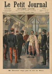 Paul Doumer, Gobernador General de Indochina, recibido en Bangkok por Chulalongkorn, Rey de Siam como Rama V, portada de 
